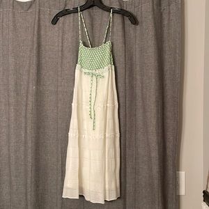 Women’s Free People white & green dress, size small